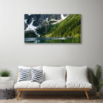 Leinwand-Bilder See Wald Gebirge Landschaft