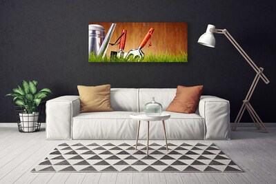 Leinwand-Bilder Gießkanne Gras Kunst