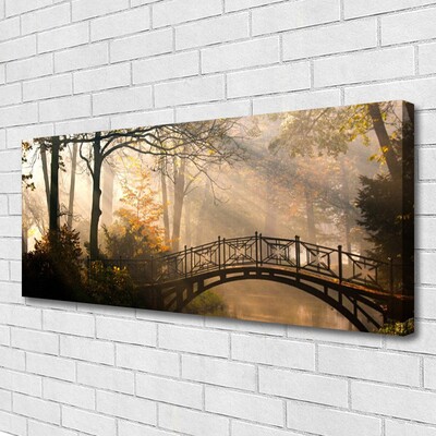 Leinwand-Bilder Wald Brücke Architektur