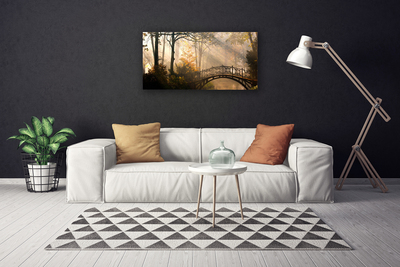 Leinwand-Bilder Wald Brücke Architektur