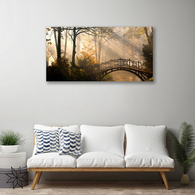 Leinwand-Bilder Wald Brücke Architektur