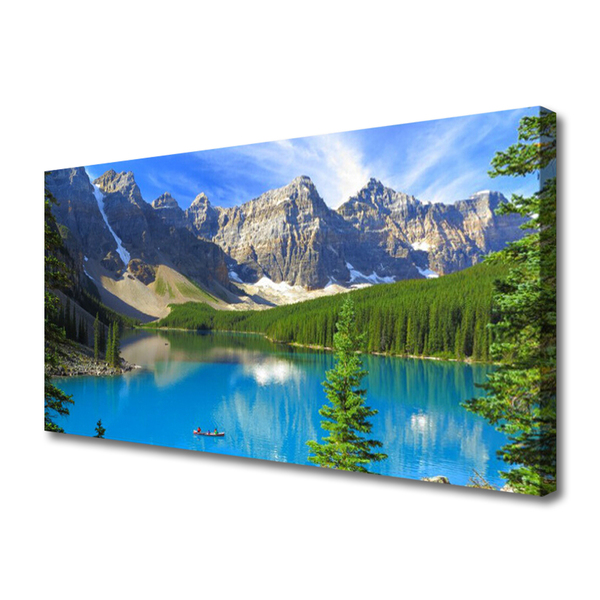 Leinwand-Bilder See Gebirge Wald Landschaft