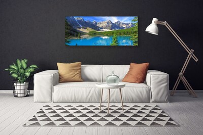 Leinwand-Bilder See Gebirge Wald Landschaft