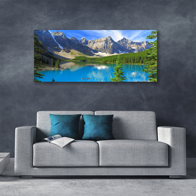 Leinwand-Bilder See Gebirge Wald Landschaft