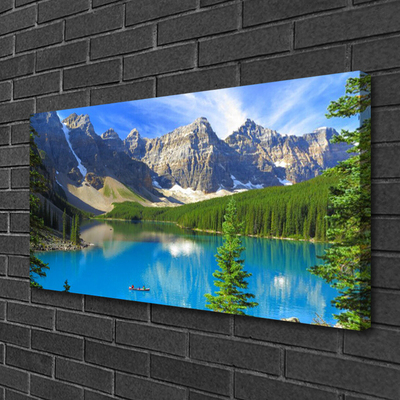 Leinwand-Bilder See Gebirge Wald Landschaft