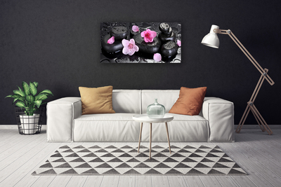 Leinwand-Bilder Blumen Steine Kunst