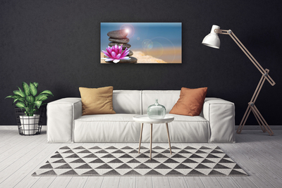 Leinwand-Bilder Steine Blume Kunst