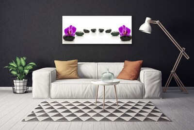 Leinwand-Bilder Blumen Steine Kunst