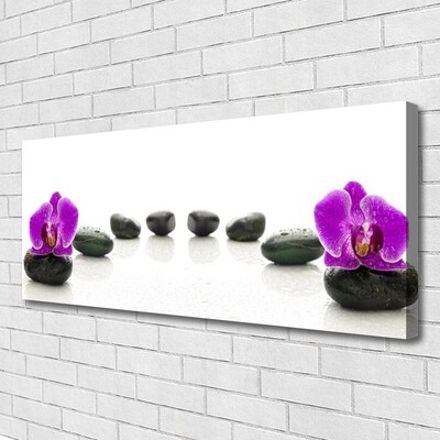 Leinwand-Bilder Blumen Steine Kunst