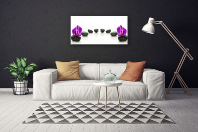 Leinwand-Bilder Blumen Steine Kunst