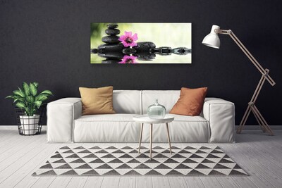 Leinwand-Bilder Blume Steine Kunst