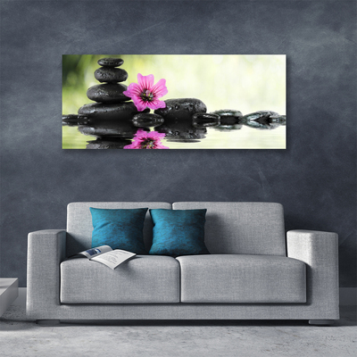 Leinwand-Bilder Blume Steine Kunst