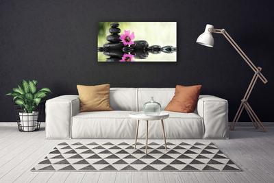 Leinwand-Bilder Blume Steine Kunst