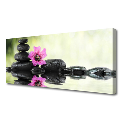 Leinwand-Bilder Blume Steine Kunst