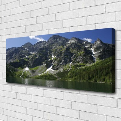 Leinwand-Bilder Gebirge See Wald Landschaft