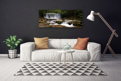 Leinwand-Bilder Wasserfall Wald Natur