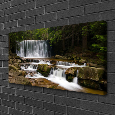 Leinwand-Bilder Wasserfall Wald Natur