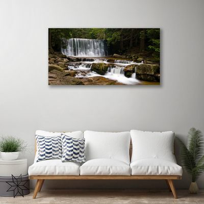 Leinwand-Bilder Wasserfall Wald Natur