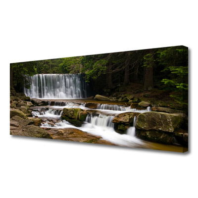 Leinwand-Bilder Wasserfall Wald Natur