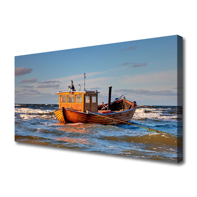 Leinwand-Bilder Boot Meer Landschaft