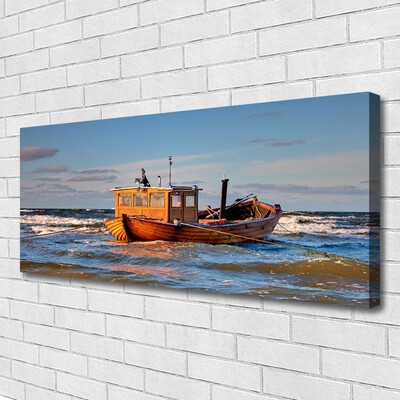 Leinwand-Bilder Boot Meer Landschaft