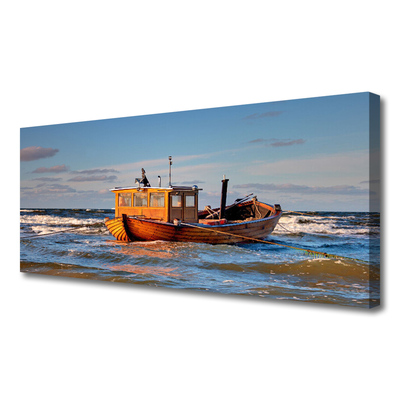 Leinwand-Bilder Boot Meer Landschaft