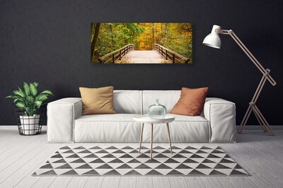 Leinwand-Bilder Wald Brücke Architektur