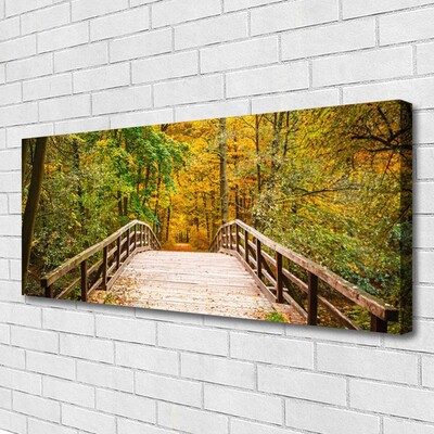 Leinwand-Bilder Wald Brücke Architektur