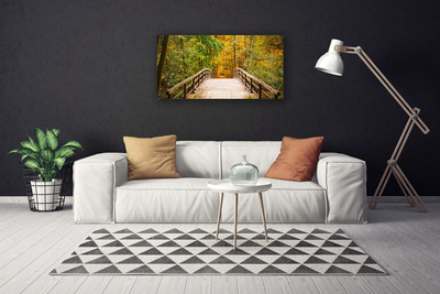 Leinwand-Bilder Wald Brücke Architektur