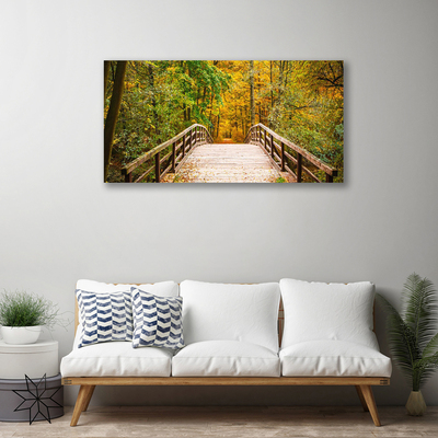Leinwand-Bilder Wald Brücke Architektur