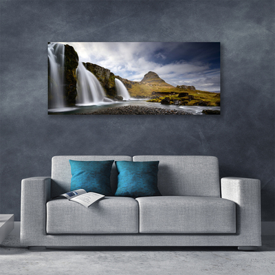 Leinwand-Bilder Wasserfall Gebirge Landschaft