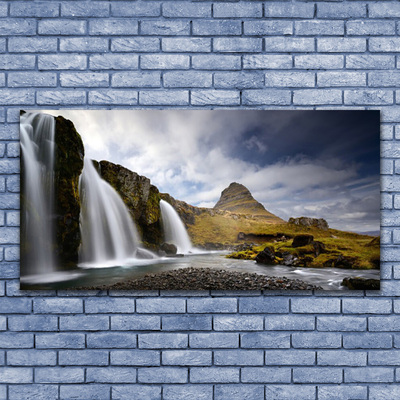 Leinwand-Bilder Wasserfall Gebirge Landschaft