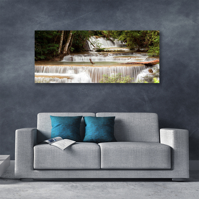 Leinwand-Bilder Wasserfall Wald Natur