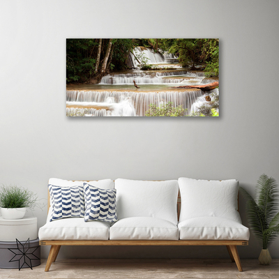 Leinwand-Bilder Wasserfall Wald Natur