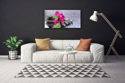 Leinwand-Bilder Blumen Steine Kunst