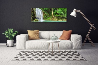 Leinwand-Bilder Wasserfall Wald Natur