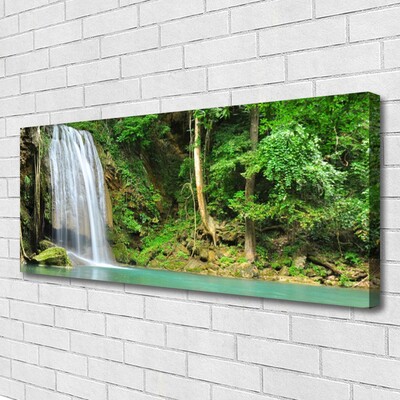 Leinwand-Bilder Wasserfall Wald Natur