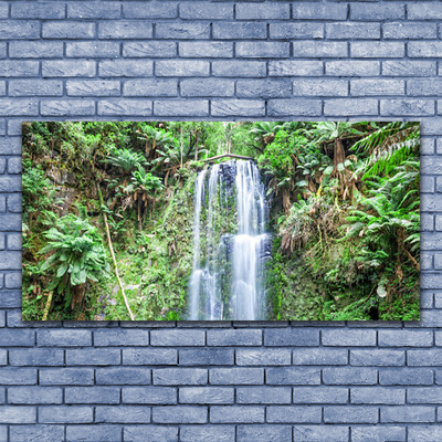 Leinwand-Bilder Wasserfall Bäume Natur