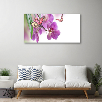 Leinwand-Bilder Schmetterlinge Blumen Natur