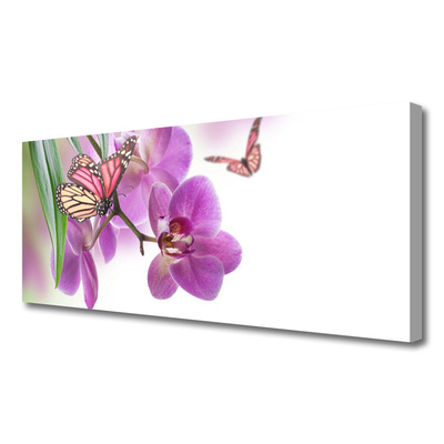 Leinwand-Bilder Schmetterlinge Blumen Natur