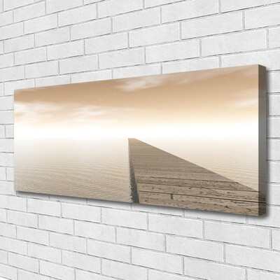 Leinwand-Bilder Meer Brücker Architektur