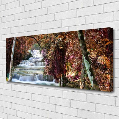 Leinwand-Bilder Wasserfall Wald Natur