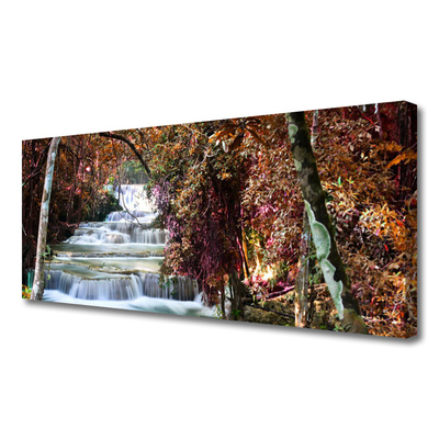 Leinwand-Bilder Wasserfall Wald Natur