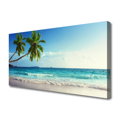 Leinwand-Bilder Palmen Strand Meer Landschaft