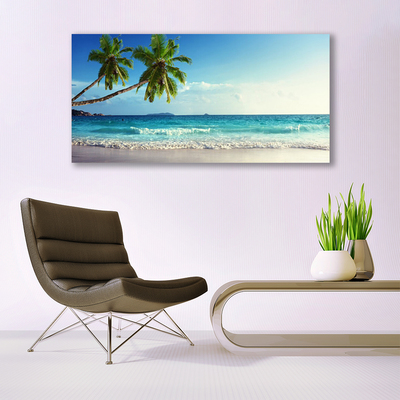 Leinwand-Bilder Palmen Strand Meer Landschaft