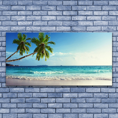 Leinwand-Bilder Palmen Strand Meer Landschaft