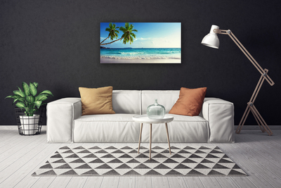 Leinwand-Bilder Palmen Strand Meer Landschaft