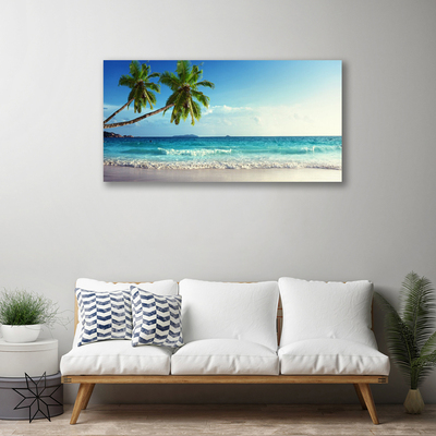 Leinwand-Bilder Palmen Strand Meer Landschaft