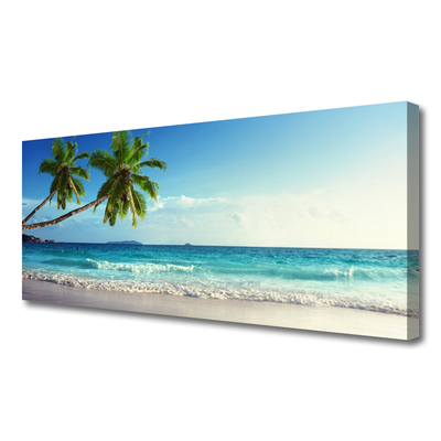 Leinwand-Bilder Palmen Strand Meer Landschaft