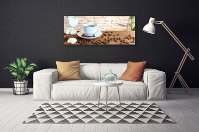 Leinwand-Bilder Tasse Kaffee Kaffeebohnen Küche